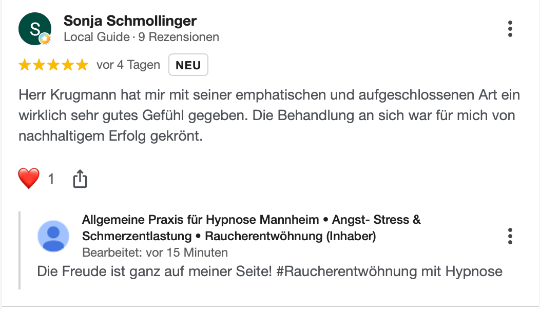 Kundenrezension Frau Schmollinger 07/2026